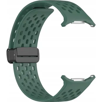 Pouzdro na mobilní telefon Silikonový řemínek FTRONGRT pro Samsung Galaxy Watch Ultra 2025/2024, zelený