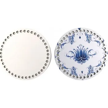 Dno a víko na košík Ø20 cm, Modrý nádech