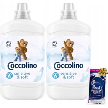 Aviváž Coccolino Sensitive tekutá aviváž Fresh & Soft 2x1,7L + Dárek