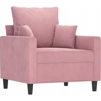 Křeslo Sametové křeslo, růžové, 78x77x80 cm