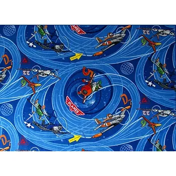 Koberec Dětský koberec LETADLA modrý (100x150 cm )