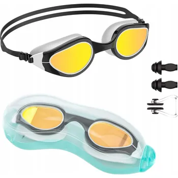 Plavecké brýle TUOCAL Plavecké brýle proti zamlžování s UV filtrem pro dospělé a děti ČERNO-BÍLÉ