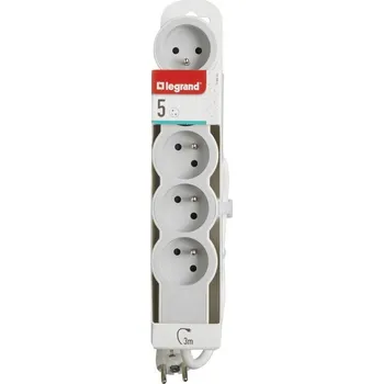 Napájecí kabel Prodlužovací Kabel lištový Legrand 3 m 5 ks zásuvek šedý