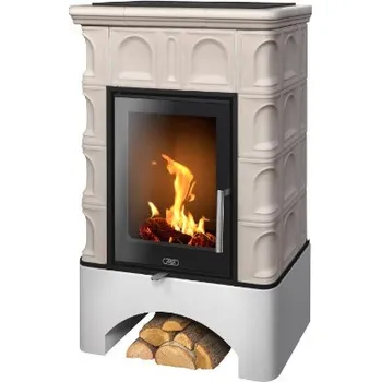 Krbová kamna ABX Britania Exklusive bílý sokl ahornweiss