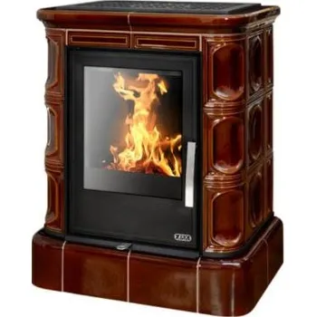 Krbová kamna ABX Marina KP I TV 6,9kW kachlový sokl hnědá