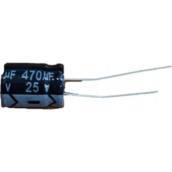 Kondenzátor ELEKTROLYTICKÝ KONDENZÁTOR 470uF/25V 5 KUSŮ