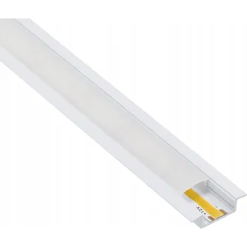 LED osvětlení LED profil zapuštěný pod omítku bílý 2m hliníkový pro LED pásek 12 mm