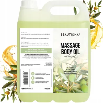 Masážní přípravek OLIVOVÝ OLEJ PRO MASÁŽ TĚLA A OBLIČEJE PŘÍRODNÍ HYDRATAČNÍ RELAXAČNÍ 5L