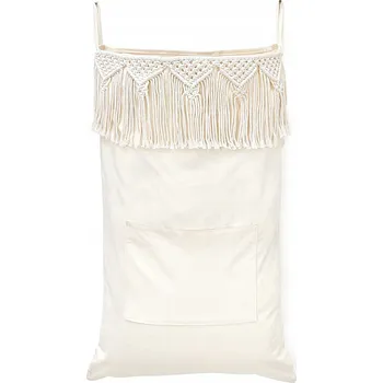 Koš na prádlo MKONO Makramé Koš na prádlo závěsný organizér Boho do domu i na cesty