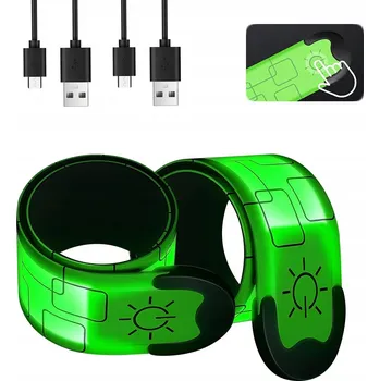 REFLEXNÍ LED PÁSEK NA BĚHÁNÍ, PROCHÁZKY, KOLO, NA BATERIE, NA RUKU 35 CM