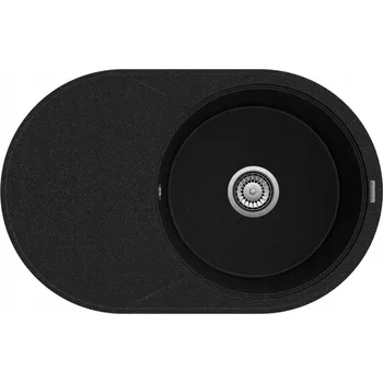 Granitový dřez Jednokomorový granitový dřez Granitan Savio, černý