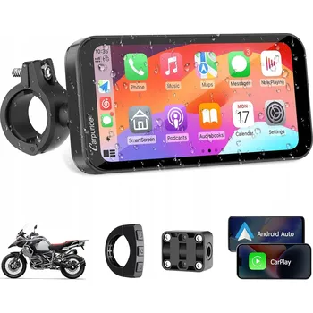 GPS navigace Carpuride W603 Motocyklový displej CarPlay/Android Auto 6,3" GPS a dálkové ovládání