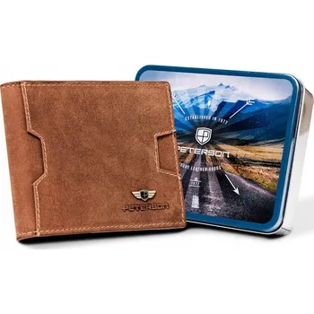 Peněženka Peterson pánská peněženka z přírodní kůže hnědá PTN N79 2-1-5 COGNAC - muž