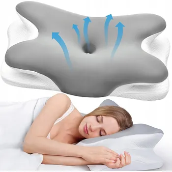 Polštář ORTOPEDICKÝ POLŠTÁŘ PRO SPANÍ NA BŘICHU, ZÁDECH I BOKU, PROFILOVANÝ, PAMĚŤOVÁ PĚNA
