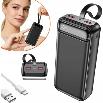 Powerbanka RYCHLÁ POWERBANKA 50000MAH USB-C 2xUSB 22,5W VÝKONNÁ A KAPACITNÍ PD QC LCD