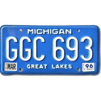 Plechová cedule Americká SPZ Michigan Great Lakes GGC 693