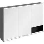 Villeroy & Boch My View+ - Zrcadlová skříňka s LED osvětlením 120x75x17 cm, 3 dvířka, matná černá B4811200