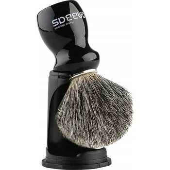 Štětka na holení ANBBAS Štětka na holení z jezevčí srsti s černou rukojetí