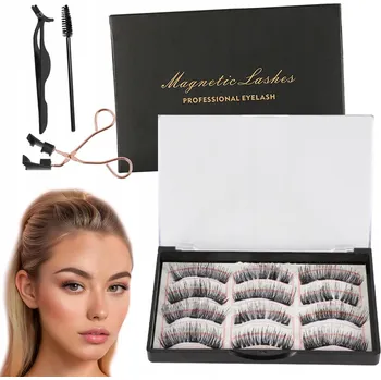 Umělé řasy MAGNETICKÉ ŘASY UMĚLÉ JAKO PŘIROZENÉ PREMIUM + KARTÁČEK NA ŘASY 6 PÁRŮ