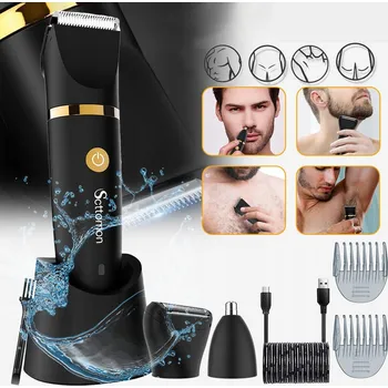 Strojek na vlasy Zastřihovač chloupků 3v1 pro intimní partie, vousy a vlasy