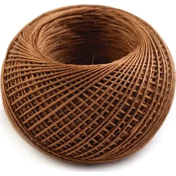 Nit Nitě lněné 50 m plastové pouzdro, střední, 7958 hnědá přírodní