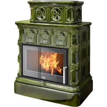 Krbová kamna ABX Karelie Exklusive kachlový sokl zelená FOREST