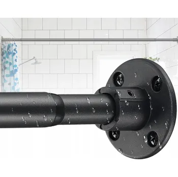 Tyč na sprchový závěs DAKEPOLE Černá Rozpěrná Tyč na Závěsy 70-190cm