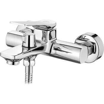 Vodovodní baterie Nástěnná vanová baterie s jednou pákou Invena Neri, stříbrná