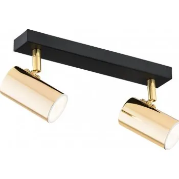 Stropní reflektor kulatý Argon černý, mosaz