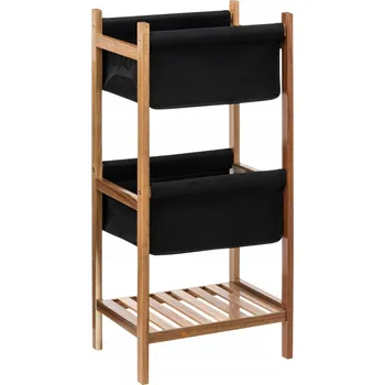 regál Koupelnový regál 5five Simply Smart černý, odstíny hnědé 33 x 25 x 73,2 cm