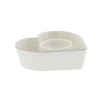 Bastion Collections Servírovací miska na vajíčko SRDCE in grey, 10,8x3cm p740013