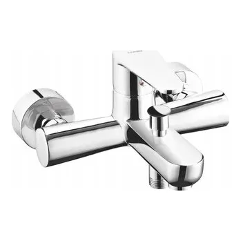 Vodovodní baterie Nástěnná vanová baterie páková Ferro Algeo stříbrná BAG1