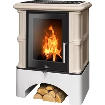 Krbová kamna ABX Bavaria Exklusive bílý sokl ahorn