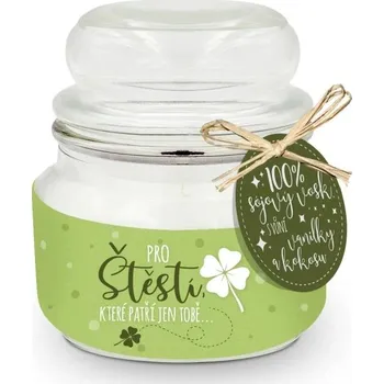 Svíčka Nekupto DC7 Dárková svíčka PRO ŠTĚSTÍ d090017