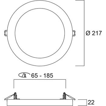 Sylvania LED stropní svítidlo START 5v1, bílé, Ø 22 cm, CCT, stmívatelné signální bílá (RAL9003) LED 18 W celkem - Doprava zdarma