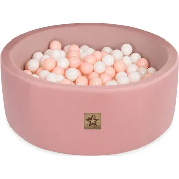 Bazén Bazén pro děti 90x30 cm Velvet + 200 balónků, pudrový