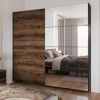 Dětská skříň Designová šatní skříň Beta - dub monastery / černá - 221 cm