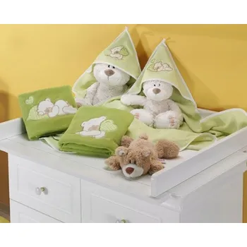 Dětská deka Roztomilá dečka s vyšívkou 80 x 95 cm - zelená, různé výšivky medvídků