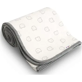 Dětská deka Celoroční bavlněná dečka Medvídek 100 x 120 cm, šedá, Baby Nellys