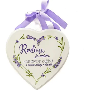 Srdce dřevo bílé Rodina