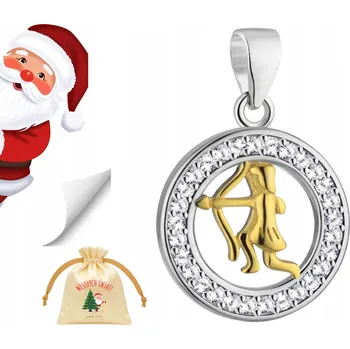 Přívěsek Zlatý přívěsek znamení zvěrokruhu STŘELEC pozlacený stříbro, zkouška 925