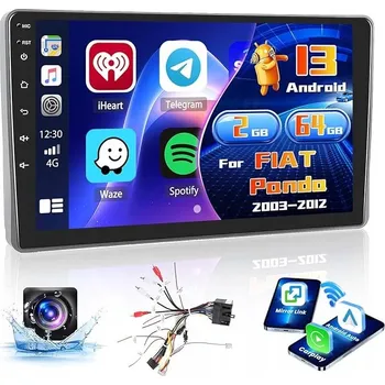 Autorádio Autorádio Android 9" pro Fiat Panda 2003-2012 CarPlay GPS WiFi BT