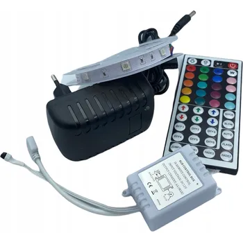 LED páska LED pásek 5050 BAREVNÝ 5M RGB + NAPÁJECÍ ZDROJ + DÁLKOVÝ OVLADAČ