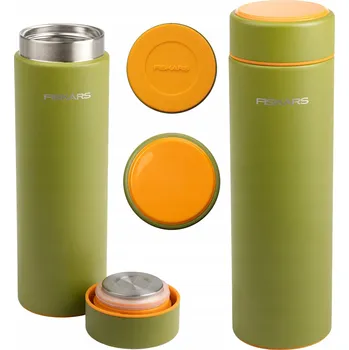 Termoska TURISTICKÁ TERMOSKA NA ČAJ KÁVU 0,5l NEREZOVÁ OCEL ZELENÁ FISKARS