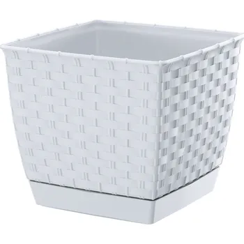 Květináč Bílý plast Květináč Prosperplast 16,5 cm x 16,5 x 14,2 cm