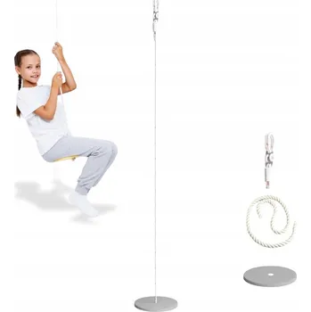 Hra na zahradu Houpačka talíř - dřevěná, popelavá