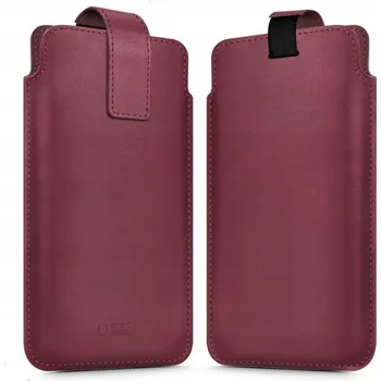 Pouzdro na mobilní telefon UNIVERZÁLNÍ KOŽENÉ POUZDRO VSUVNÉ TYPU POUZDRO S MAGNET PRO TELEFONY DO 6.9" - KRÁSNÉ A ELEGANTNÍ