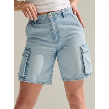 Dámské kraťasy Sinsay - Džínové bermudy - modrá - 766DB-05J - 766DB-05J-34