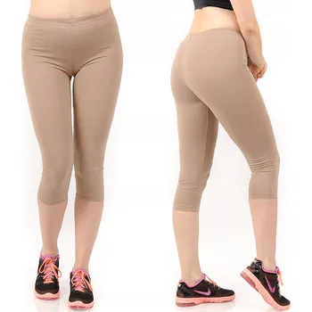 Dámské legíny Dámské 3/4 legíny Capri Legíny na nohy LAEMI 458 béžové XXL
