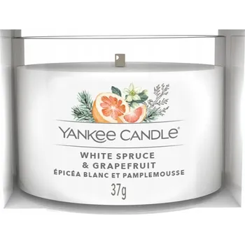 Svíčka Yankee Candle Mini Vonná Svíčka Signature White Spruce & Grapefruit (Bílý Smrk a Grapefruit)